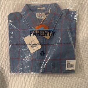 Faherty Blue Checkered Men's Shirt